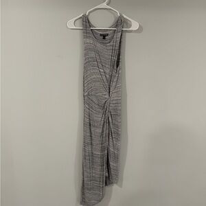 Express Asymmetrical Gray Knotted Dress